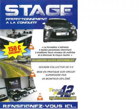 Stage Paddock42 à Montbrison. Auto-École STOP
